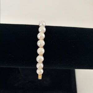 Soft Surroundings Gold and Pearl Cuff Bracelet